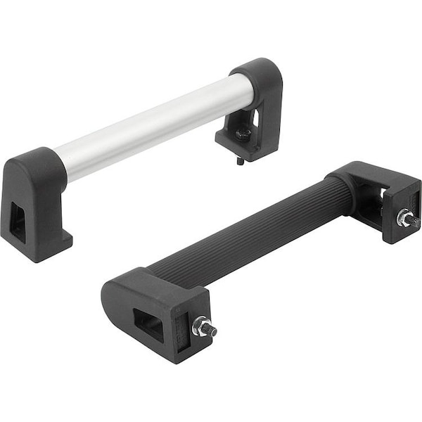 Tubular Handle A=400, L=434, H=55, 5, Form:A, Aluminum Natural Anodized, Comp:Polyamide, D=M05X20